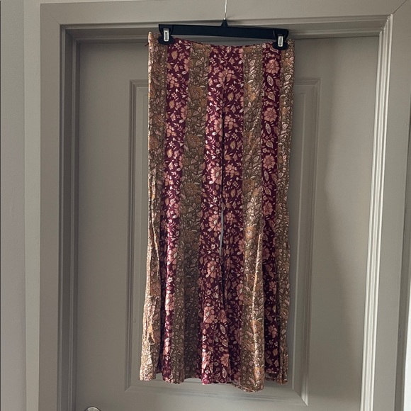 free people movement Dresses & Skirts - FP Movement by Free People Bali Sultry Boho Flare Pants Floral/Rust - Size Small